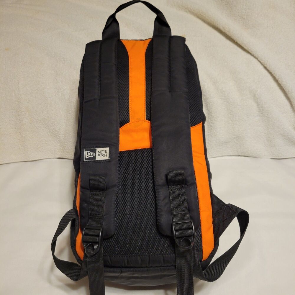 NEW ERA Commuter Small Rucksack Travel Black / Orange Backpack RARE - Picture 9 of 16